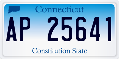 CT license plate AP25641