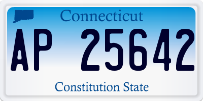 CT license plate AP25642