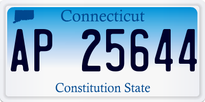 CT license plate AP25644
