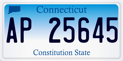 CT license plate AP25645