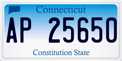 CT license plate AP25650