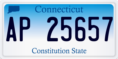 CT license plate AP25657