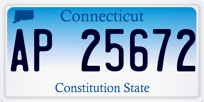 CT license plate AP25672