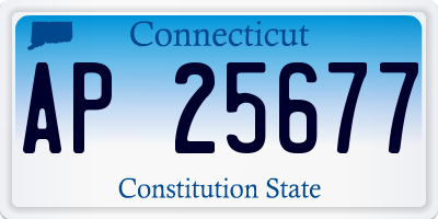 CT license plate AP25677