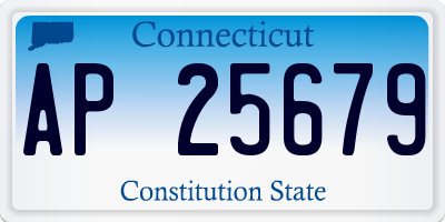 CT license plate AP25679
