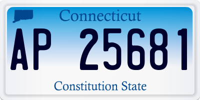 CT license plate AP25681