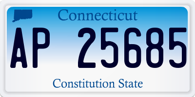 CT license plate AP25685
