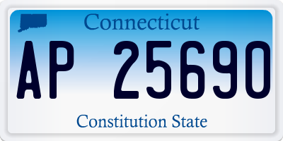 CT license plate AP25690