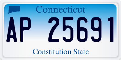 CT license plate AP25691