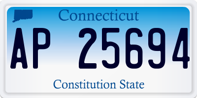 CT license plate AP25694