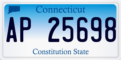 CT license plate AP25698