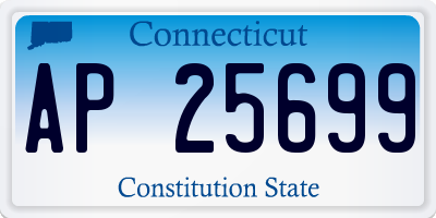 CT license plate AP25699
