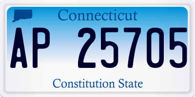 CT license plate AP25705