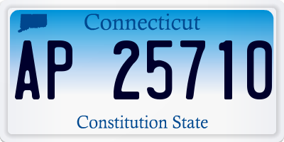 CT license plate AP25710