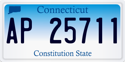 CT license plate AP25711