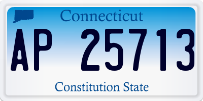 CT license plate AP25713