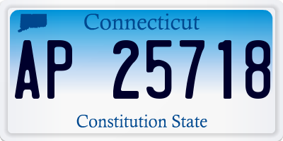 CT license plate AP25718