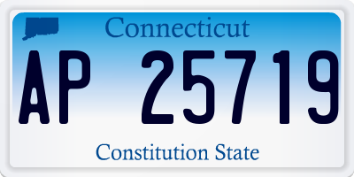CT license plate AP25719