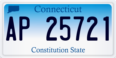 CT license plate AP25721