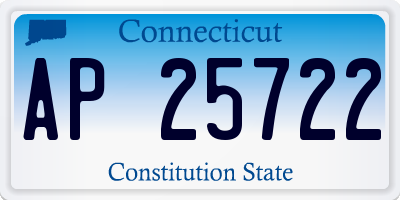 CT license plate AP25722