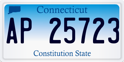 CT license plate AP25723