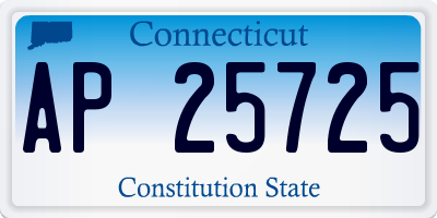 CT license plate AP25725