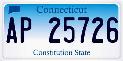 CT license plate AP25726