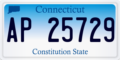 CT license plate AP25729
