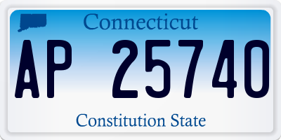 CT license plate AP25740