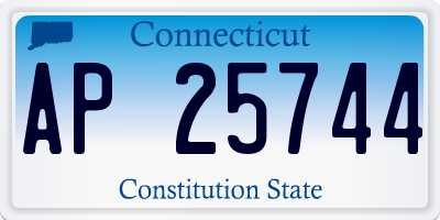 CT license plate AP25744
