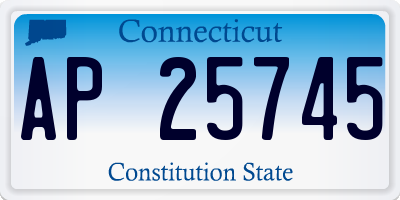 CT license plate AP25745