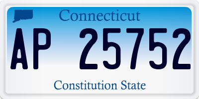 CT license plate AP25752