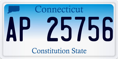 CT license plate AP25756