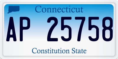 CT license plate AP25758