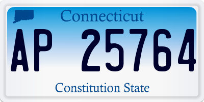 CT license plate AP25764