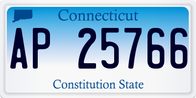 CT license plate AP25766