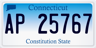 CT license plate AP25767