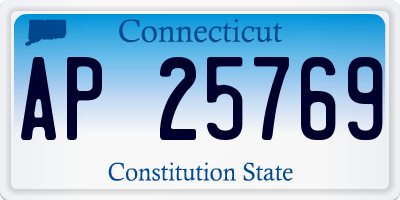 CT license plate AP25769