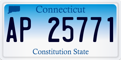 CT license plate AP25771