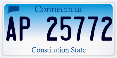 CT license plate AP25772