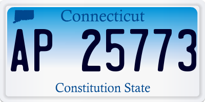 CT license plate AP25773