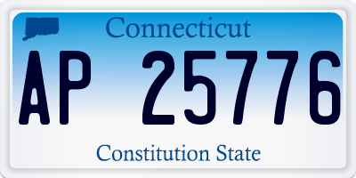 CT license plate AP25776