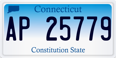 CT license plate AP25779