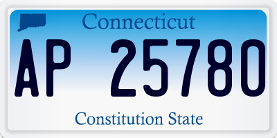 CT license plate AP25780