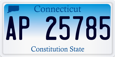 CT license plate AP25785