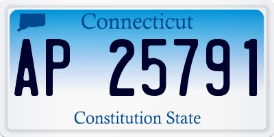 CT license plate AP25791