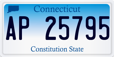 CT license plate AP25795