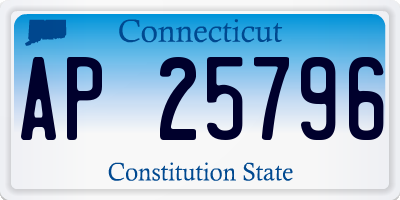 CT license plate AP25796