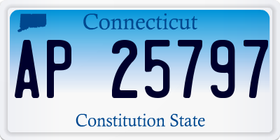 CT license plate AP25797