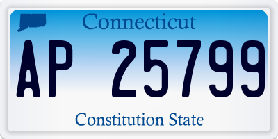 CT license plate AP25799